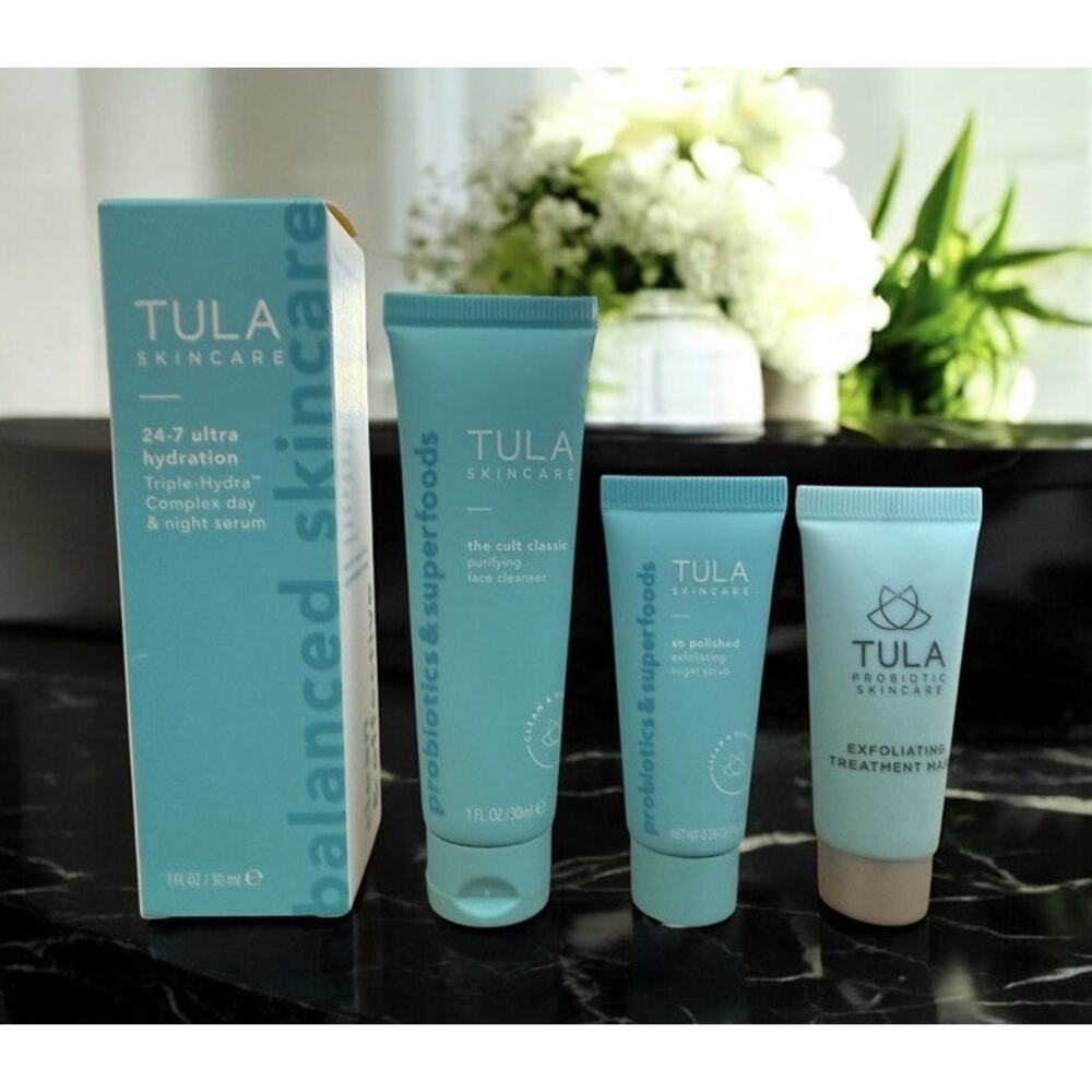 TULA SKINCARE 24-7 Ultra Hydration + The Cult Classic Cleanser + So Polished +